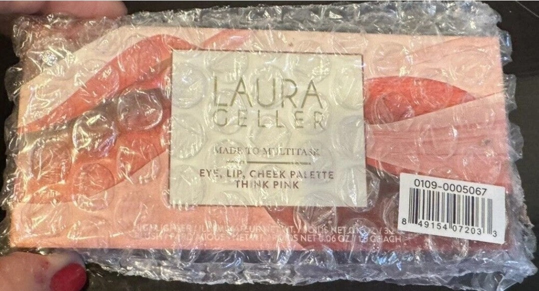 Laura Geller Made to Multitask Eye Lip Cheek Palette THINK PINK RTL $281