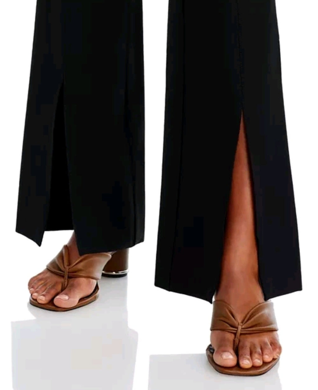 NWT DEREK LAM 10 CROSBY BLACK FLARE SLIT FRONT PANTS SIZE 20 $3751