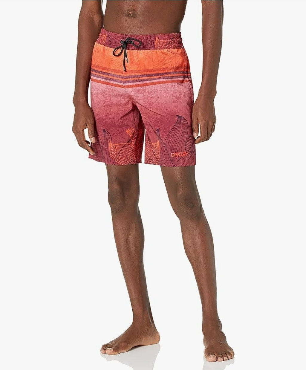 NWT Oakley Beach Flower Stripped 18 Inch Sundried Tomato XXL 0