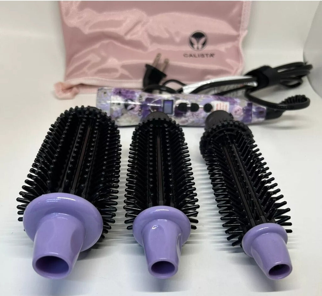 Calista Perfecter Pro Swap Top Heated Round Brush .75" 1" 1.5" Purple Bouquet3