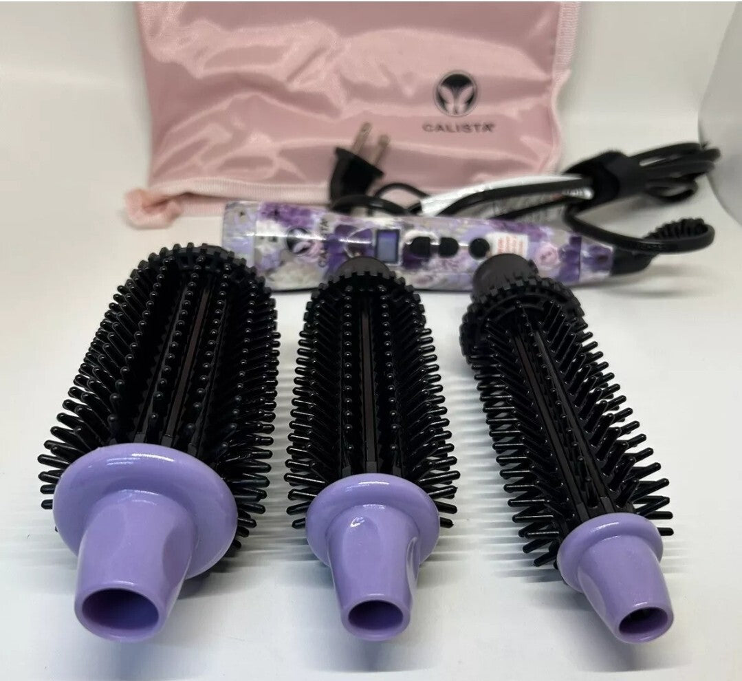 Calista Perfecter Pro Swap Top Heated Round Brush .75" 1" 1.5" Purple Bouquet3