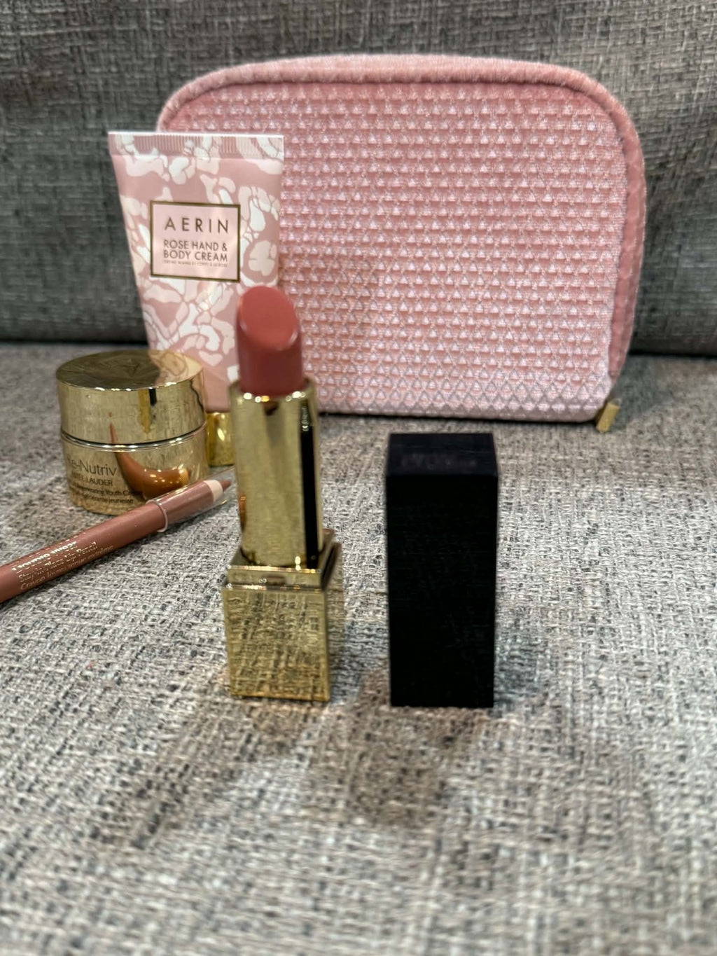 Estee Lauder Re-Nutriv AERIN Double Wear Pure Color Envy 5 Pc Gift Set New Creme2