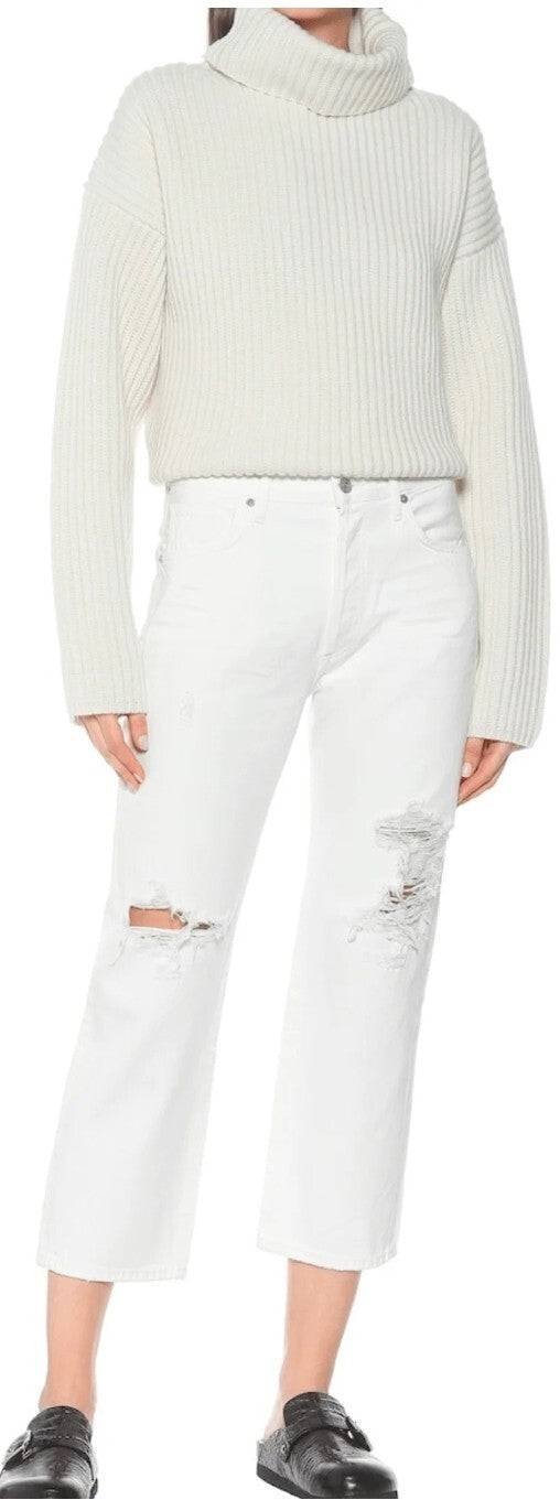 Citizens of Humanity Emery Crop Relaxed Straight High Rise Jeans Size 27 Sz 4 0
