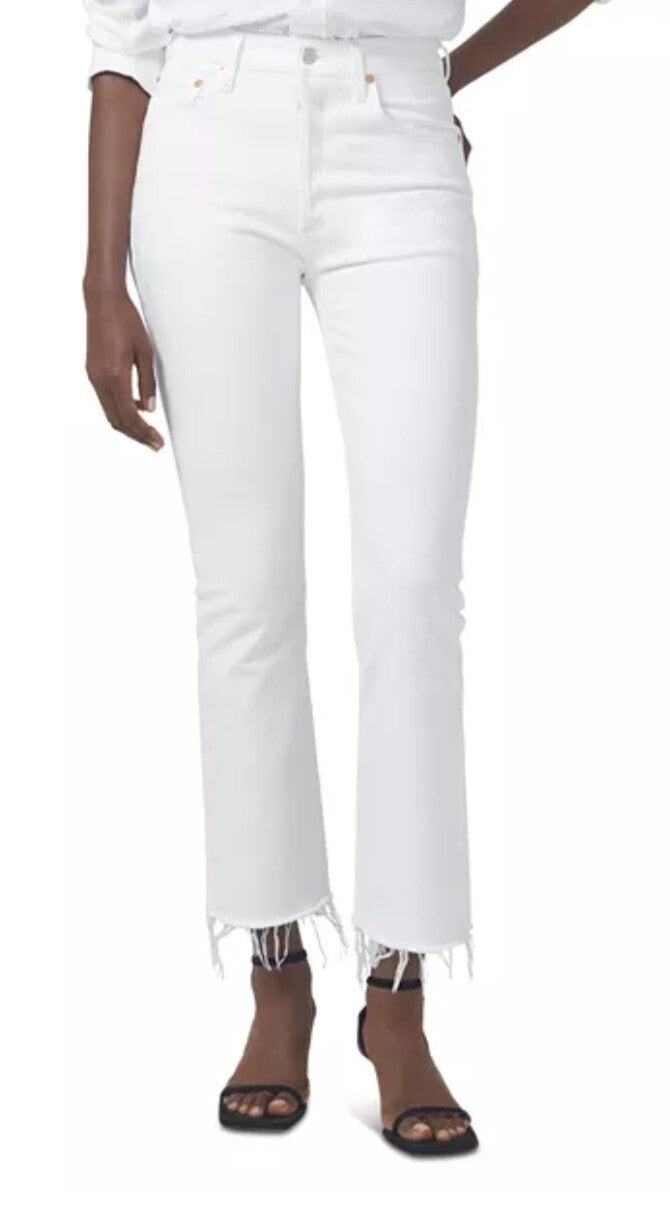NWT Citizens of Humanity Isola Cropped Boot Jeans SZ 27 In Plaster 2004B-1377 0