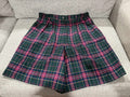 Vintage Pendleton Plaid Bermuda Shorts Sz 12 100% Virgin Wool Made In USA PINK0