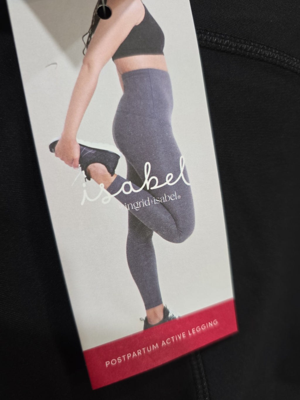 Ingrid & Isabel Postpartum Active Legging Women’s Black High Rise Maternity M1