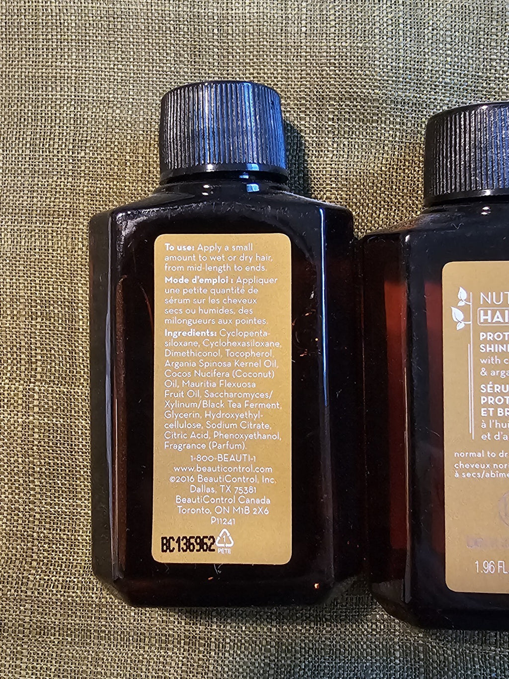 Beauticontrol Nutri-Rich HAIR Protect & Shine Serum Coconut & Argan OIL LOT OF 31