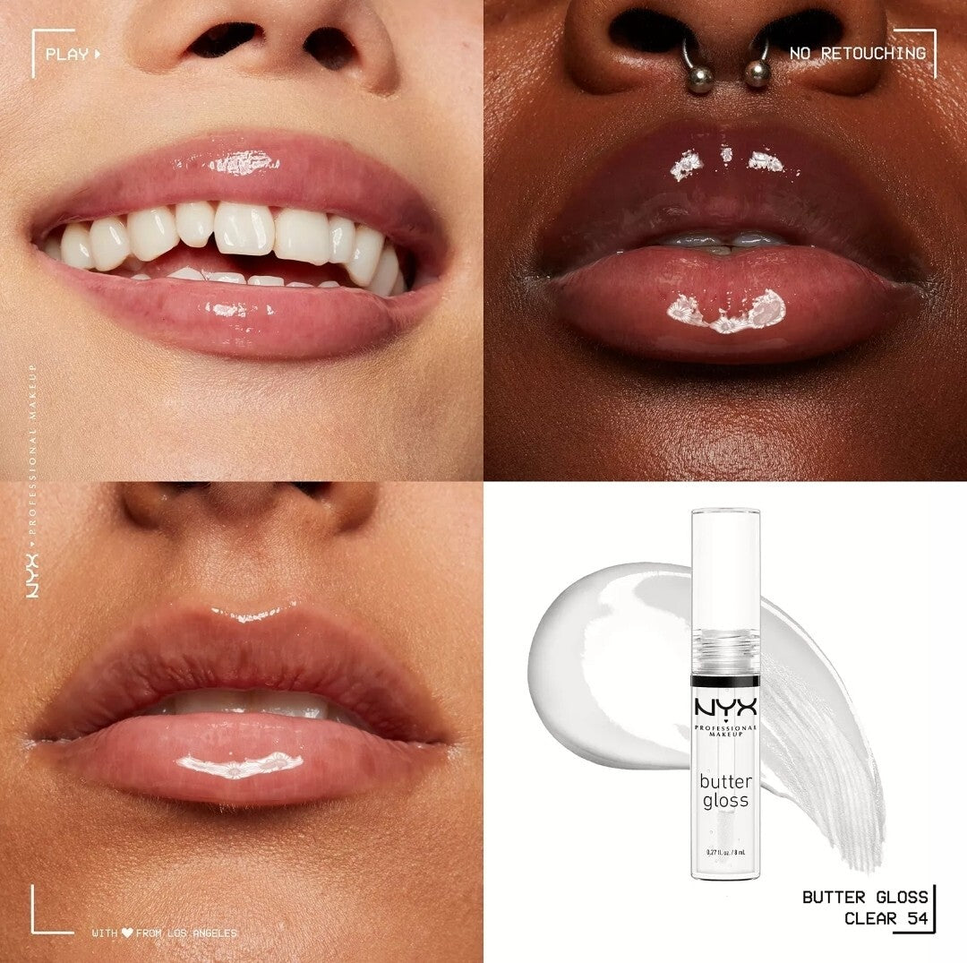 NYX PROFESSIONAL MAKEUP Butter Gloss Non-Sticky Lip Gloss - Sugar Glass Clear2