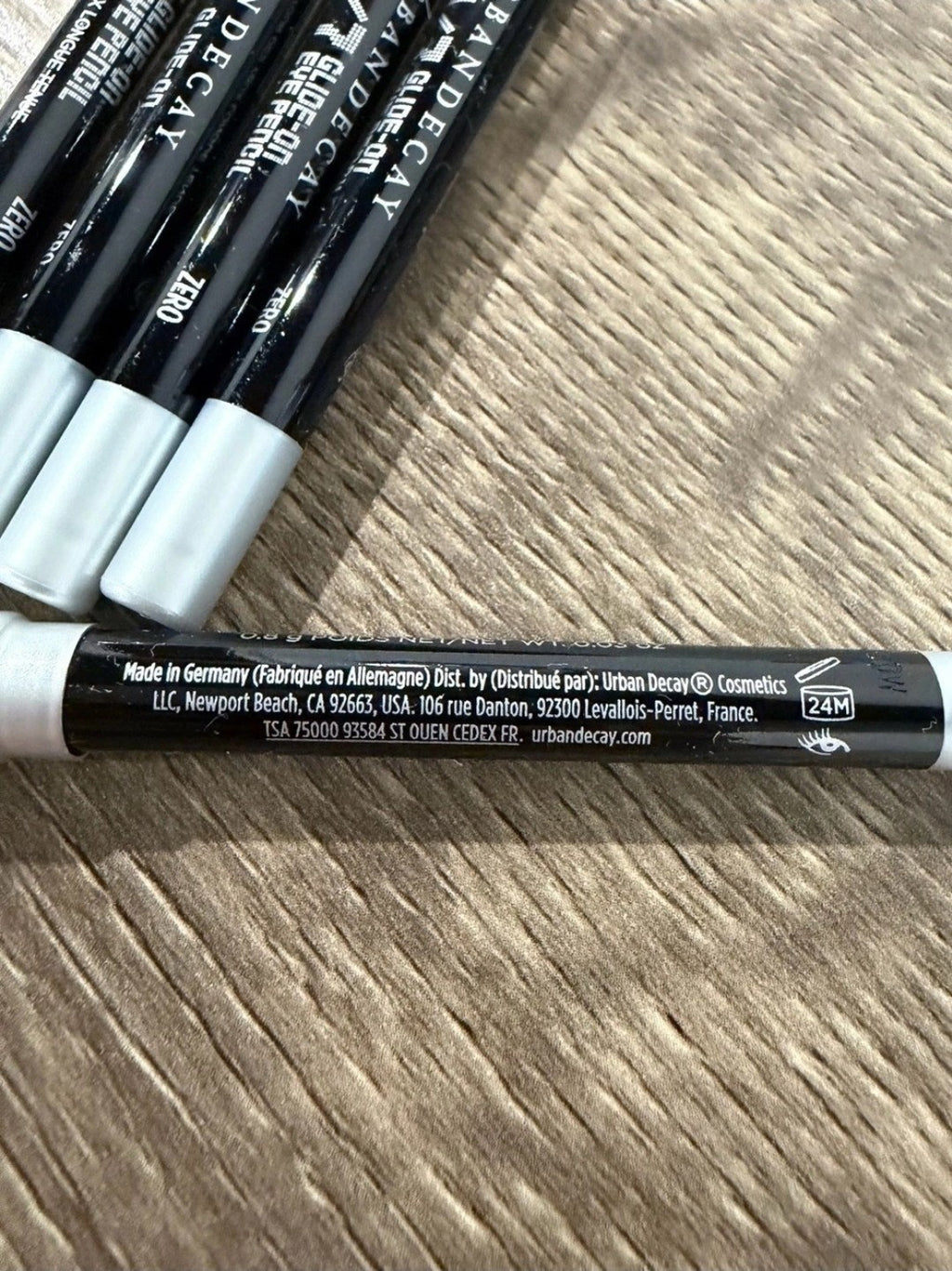 4 x Urban Decay 24/7 Glide-On Eye Pencil Bundle in Zero (Black) NEW -Trvl 1