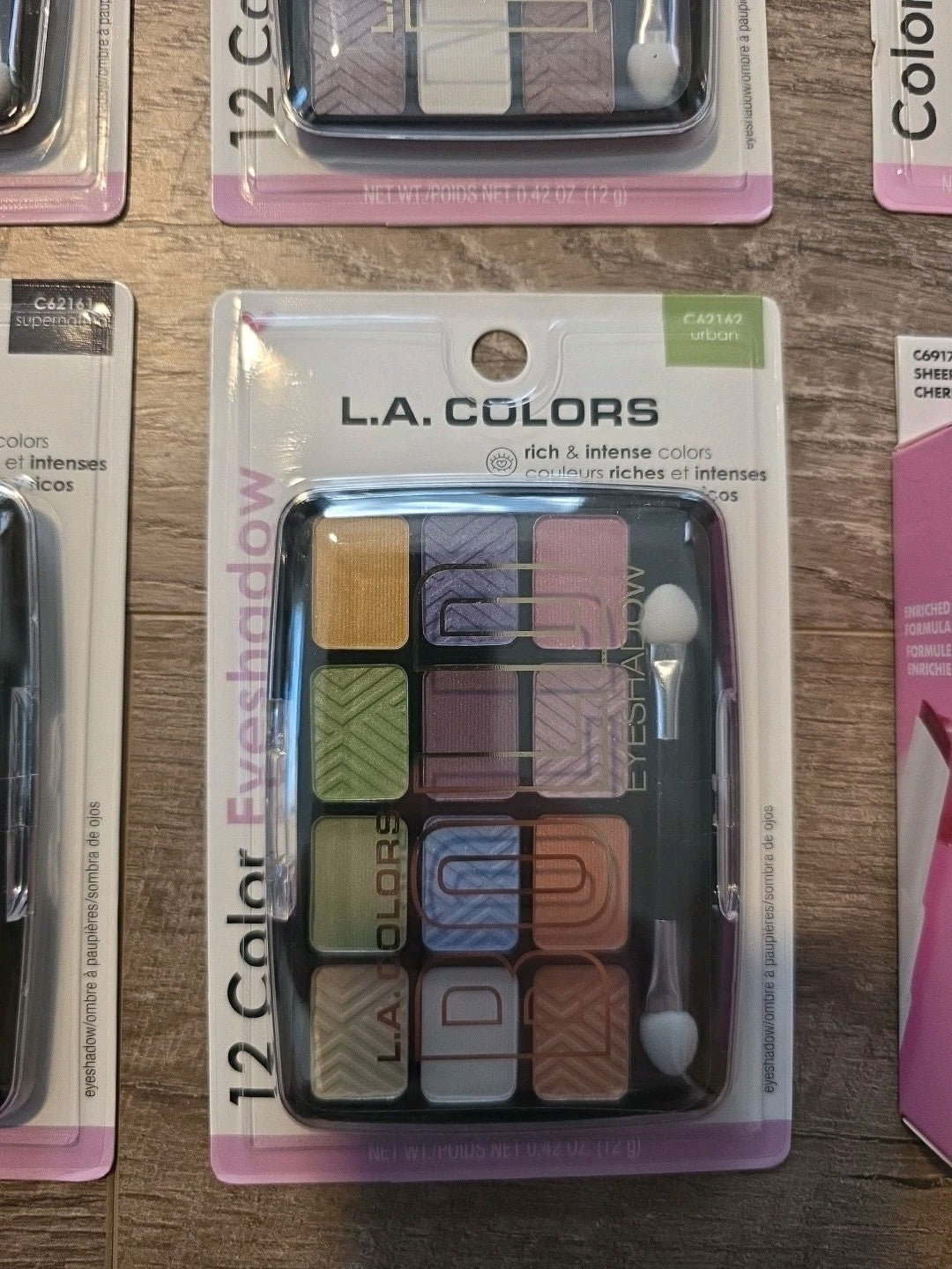 Lot of 10 L.A. Colors Smokey Eyeshadow Palette, Mascara,  Brushes,  Lippie & 3