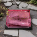 Lot Of 10 Y2k Baby Phat Pink Makeup Small Zip Bag Gold Cat  Logo Zipper Glam 0