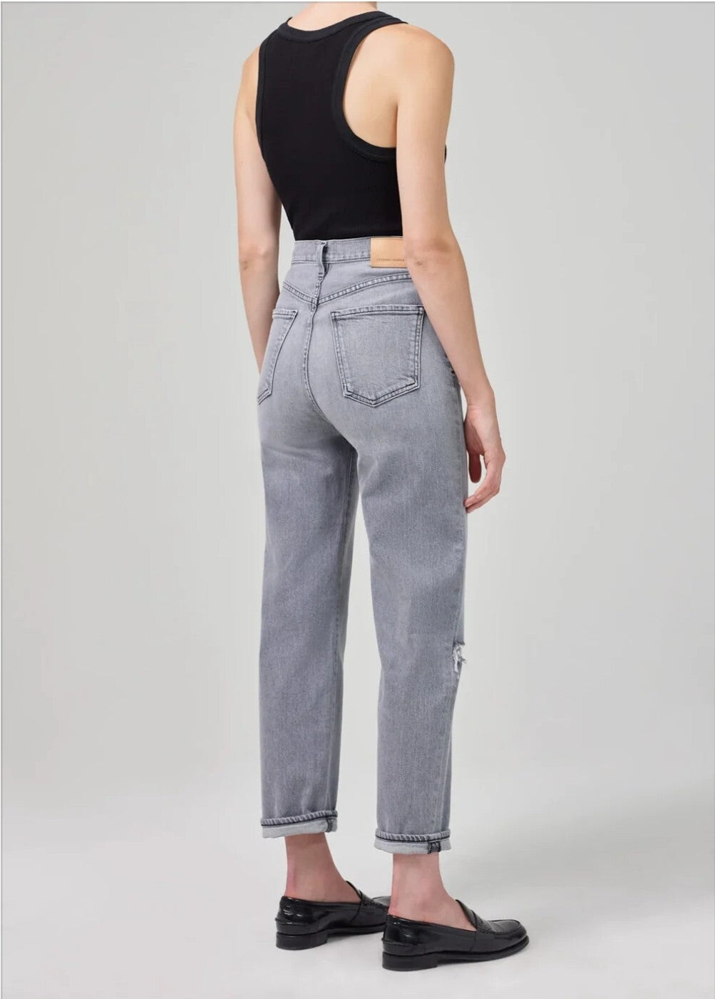 Citizens of Humanity Dylan Rolled Crop Jeans in Sleepless Sz 27 Gray COH 2
