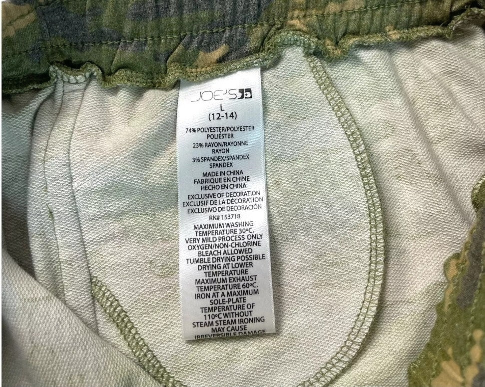 Joe's Jeans - Girls Camouflage Activewear Lounge Camo Shorts Large (12/14) Joes4
