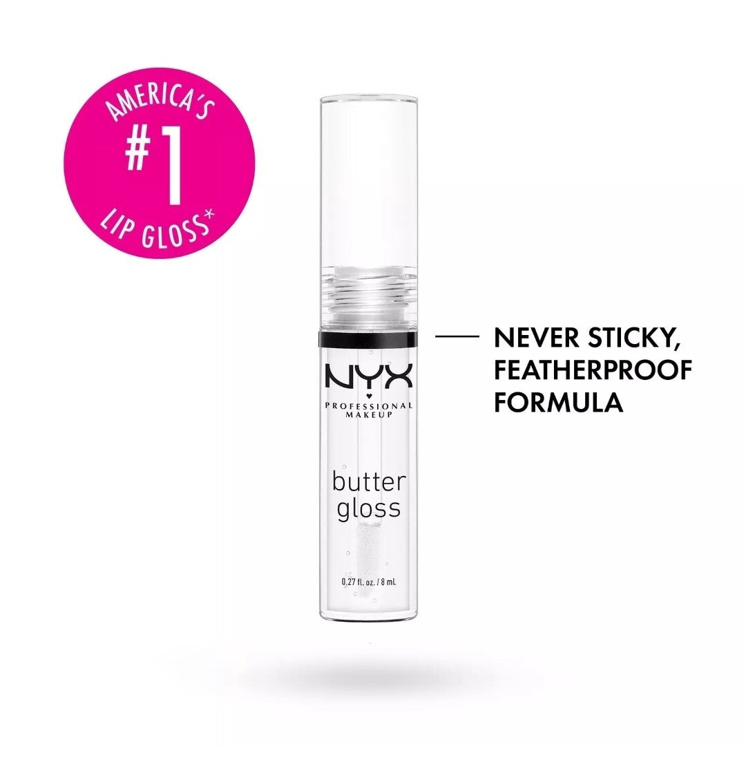 NYX PROFESSIONAL MAKEUP Butter Gloss Non-Sticky Lip Gloss - Sugar Glass Clear1