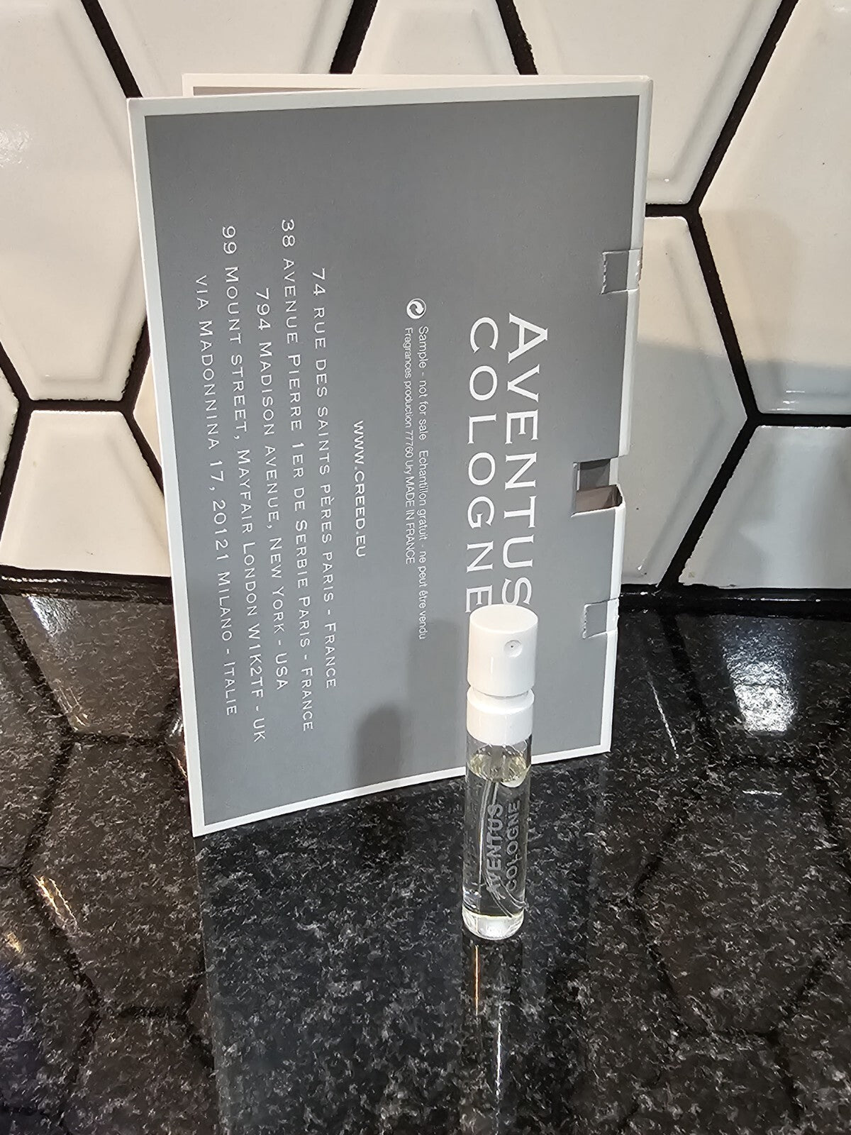 Creed Aventus EDP For Men Official Carded Sample 2ml / 0.07 fl oz1