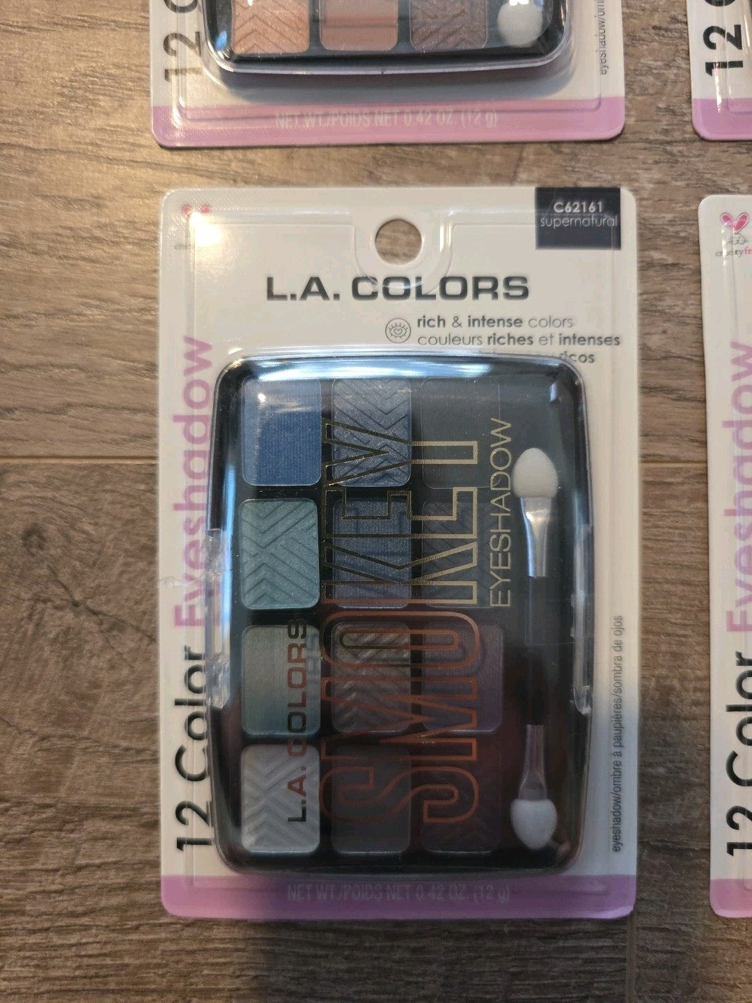 Lot of 10 L.A. Colors Smokey Eyeshadow Palette, Mascara,  Brushes,  Lippie & 2