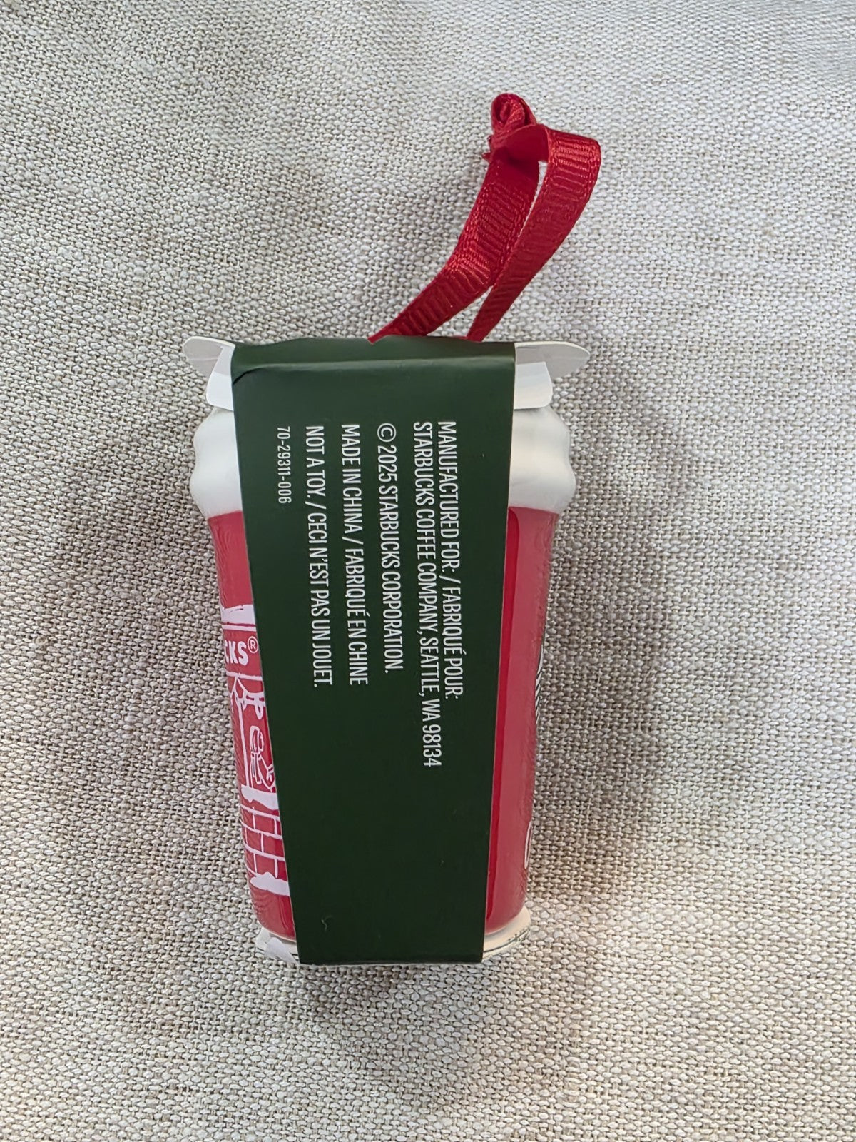 NEW Starbucks 2025 Christmas Holiday Cheers Store Front Red Cup Ornament3