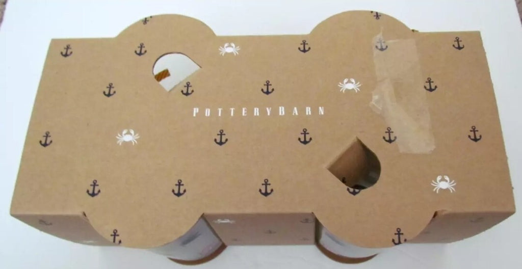Pottery Barn Colorful Nautical Flag Set of 4 Juice Glasses, Coastal/Boats NEW6