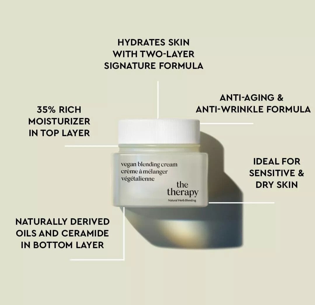 Vegan Blending Cream Face Moisturizer - Soothing, Anti-Aging, Anti-Wrinkle,5