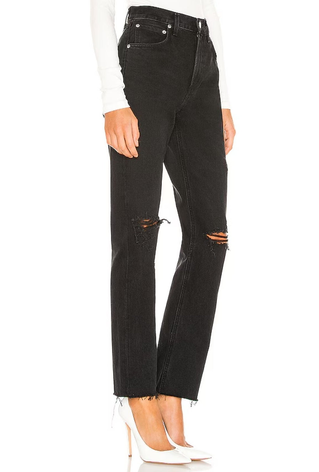 $228 AGOLDE Cherie High Rise Straight Jeans In Distortion Sz 29 NWOT A084-998 1