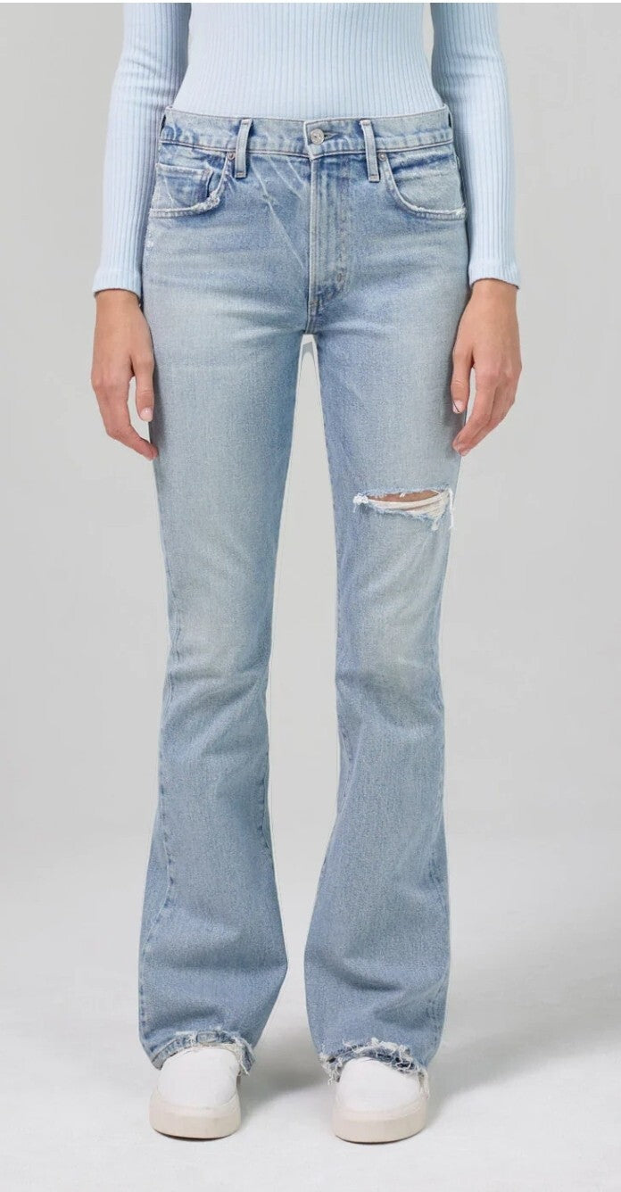 Citizens of Humanity Emanuelle Low Rise Boot Jeans 2002-3008 Distressed Sz 270