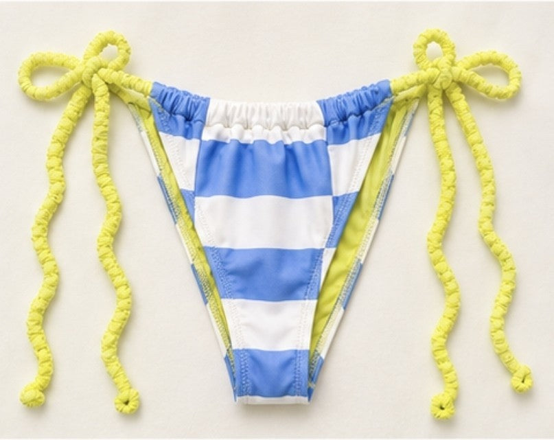 Aerie American Eagle Stripe String Tie Bikini Bottoms XSmall NWT Cheekiest XS 0