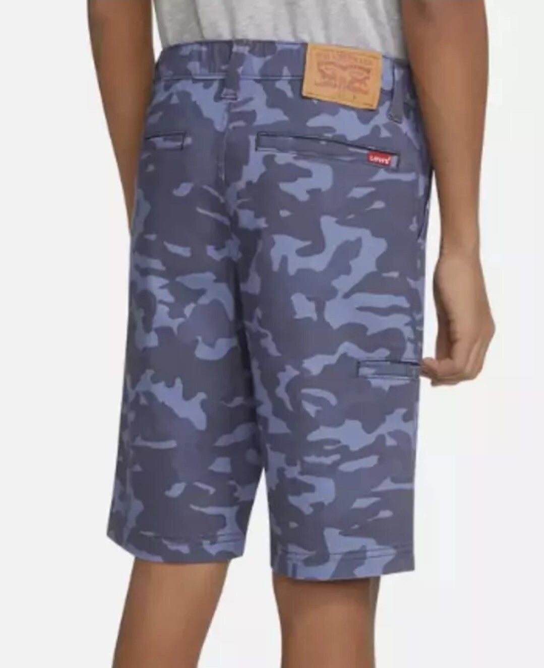 NEW Levi's Youth Boys' Cargo Shorts Blue Camo Size 8 Camouflage Levi1