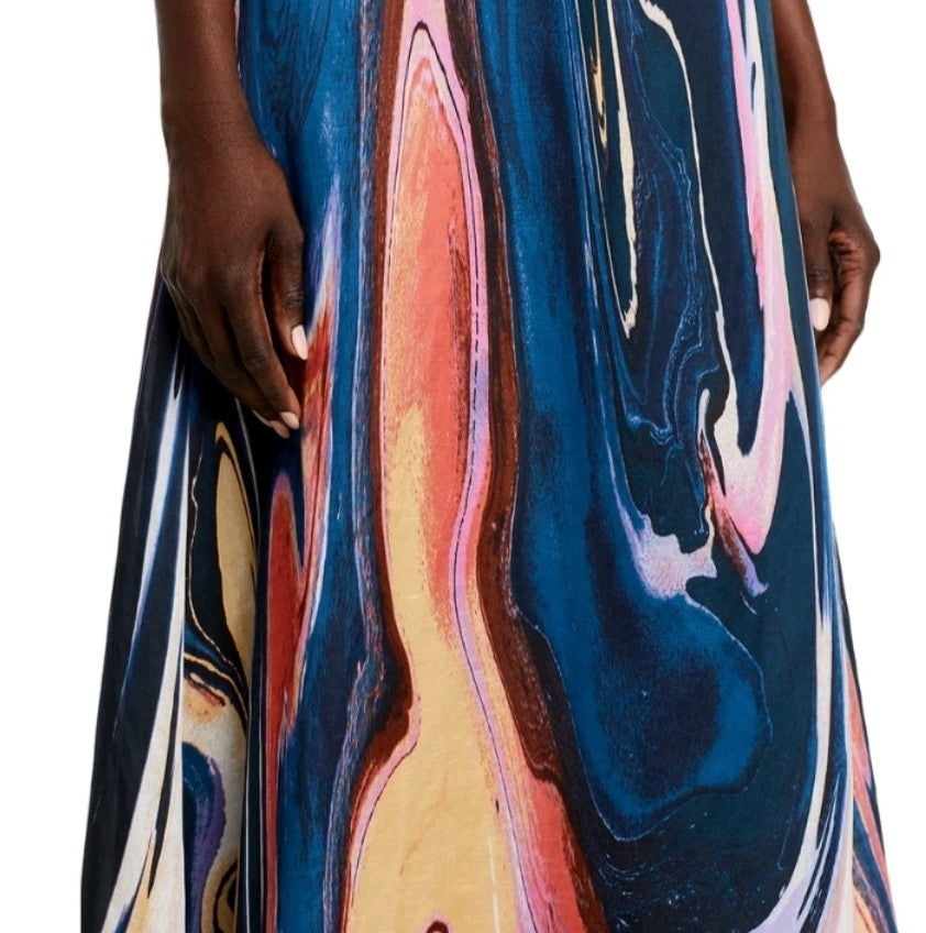 Derek Lam 10 Crosby Inaya Maxi Dress MSRP $650 NWT Marble Multi Size 183