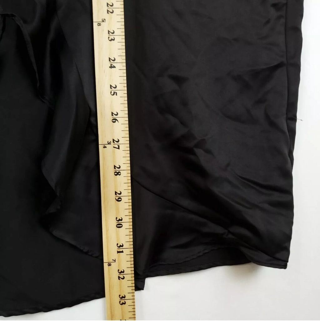 Victorias Secret Robe Kimono Wrap One Size Black Ruffle Sleeve NWT6
