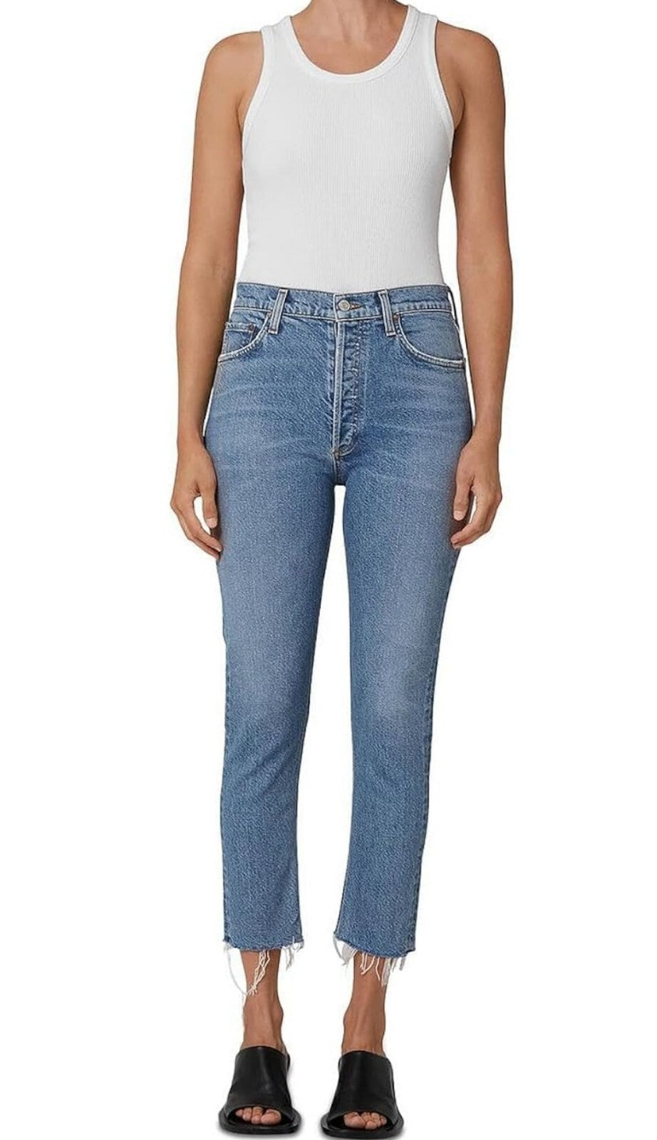 $198 NWT AGOLDE Nico High Rise Slim Fit Jeans Sz 27 Murmur A093D-12551