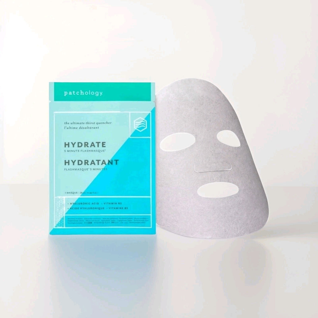 7 x PATCHOLOGY HYDRATE FLASHMASQUE 5-MINUTE SHEET MASKS FACIAL SHEET SINGLE PACK1