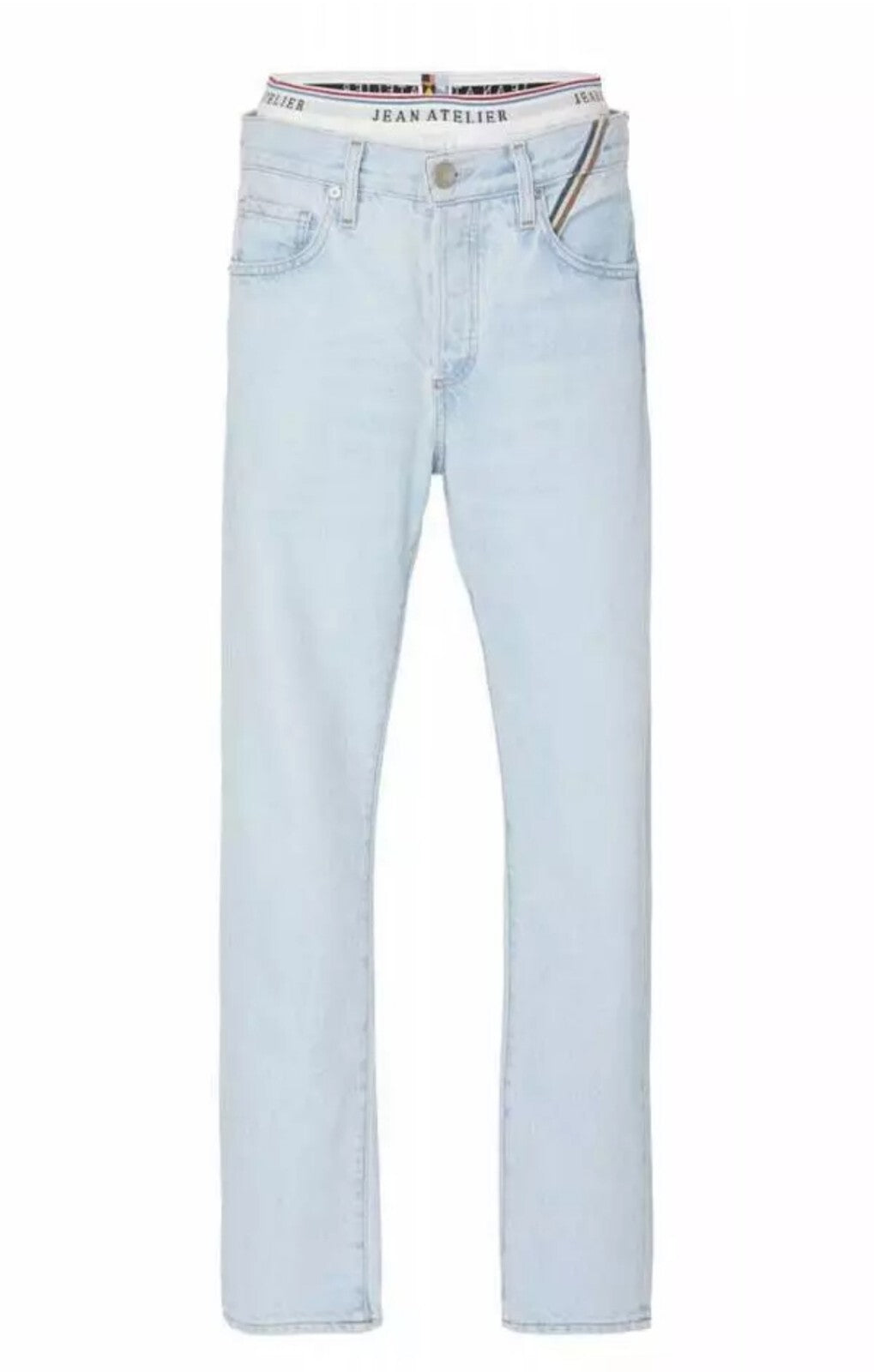 NWT Jean Atelier Brief Pant in Sky Blue Size 26 Designer - RETAIL $5250
