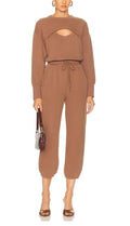 $348 Citizens of Humanity Retreat Franki Fleece Jumpsuit Sz Sm In Butterscotch 0
