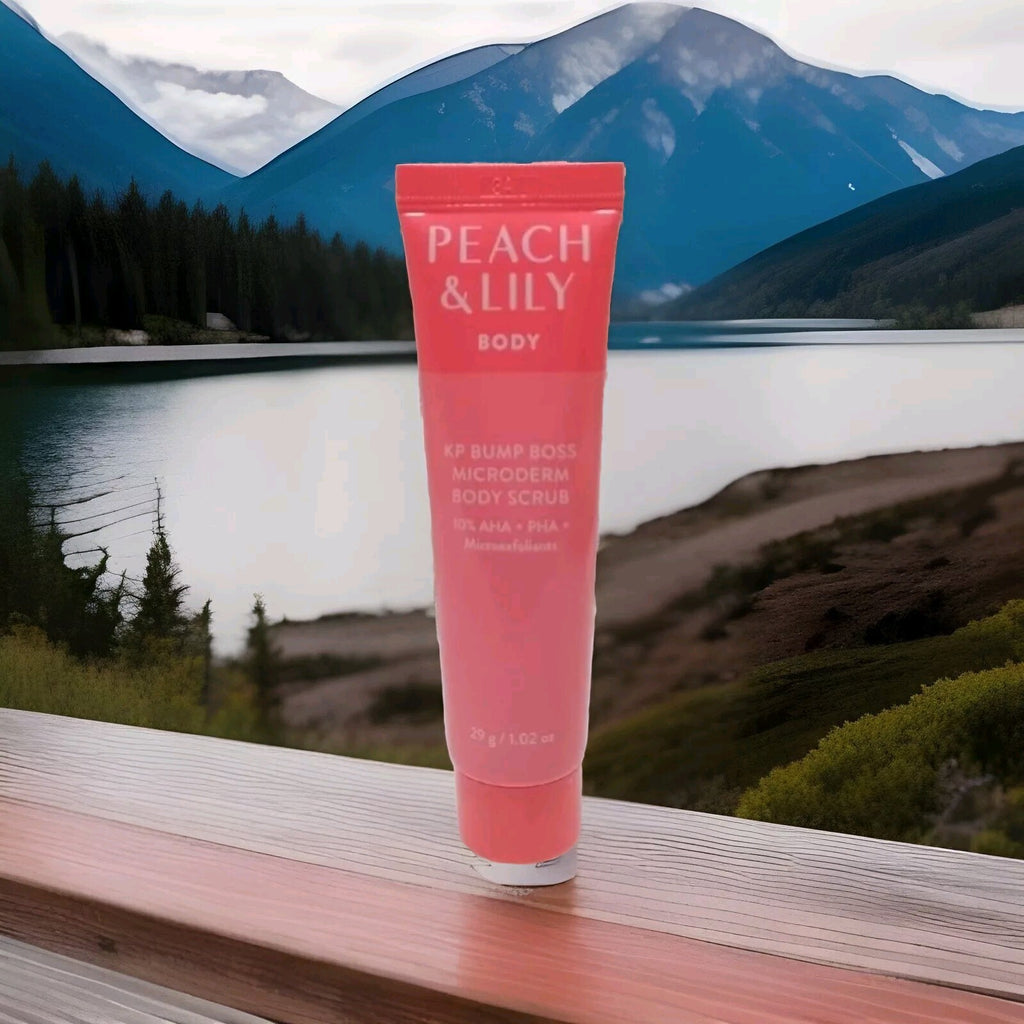 Peach & Lily KP Bump Boss Microderm Body Scrub NEW Travel Size 1.02 oz AHA0