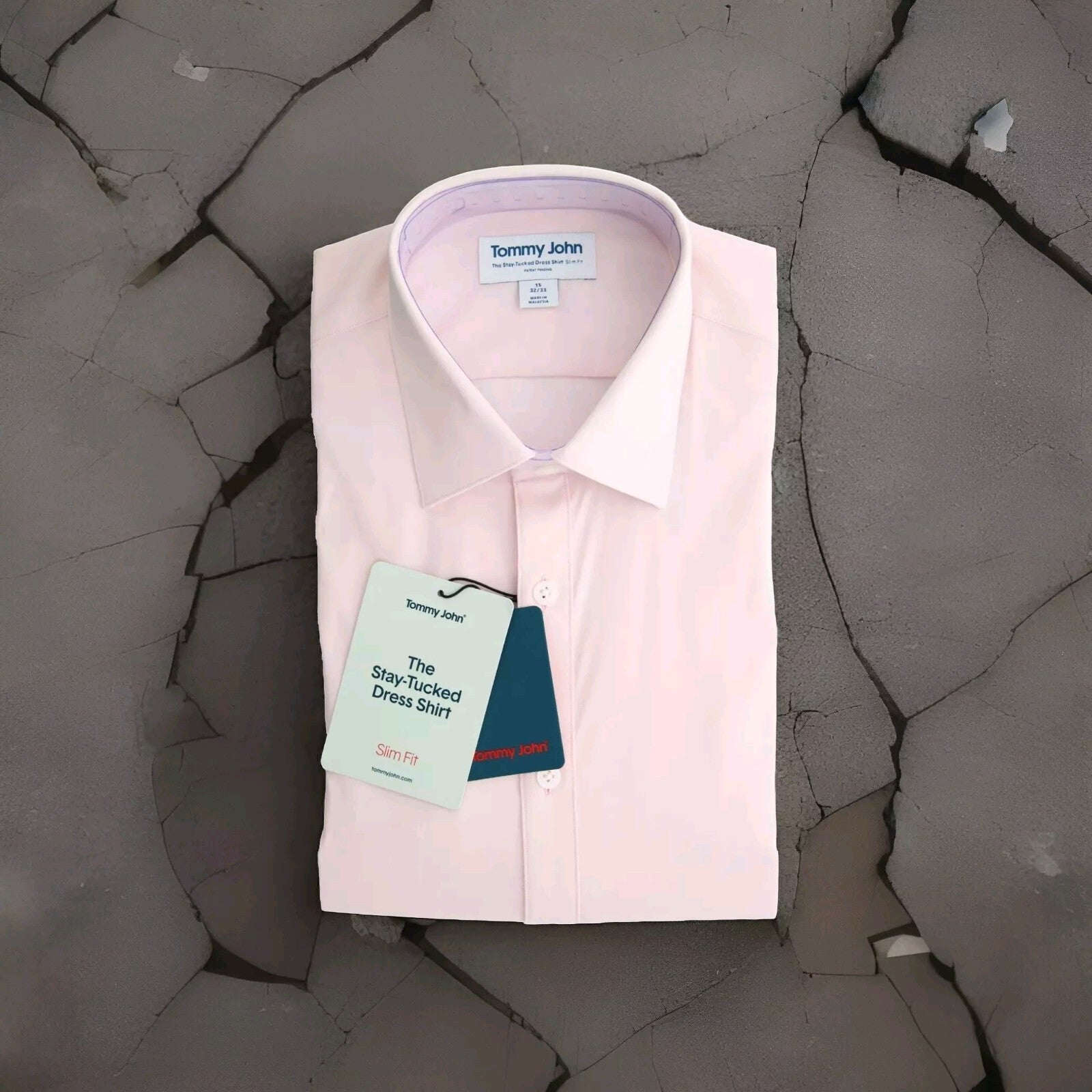 Tommy John Men's Dress Shirt, Stay-Tucked Button-up Down Long Sleeve Sz 17 36/370