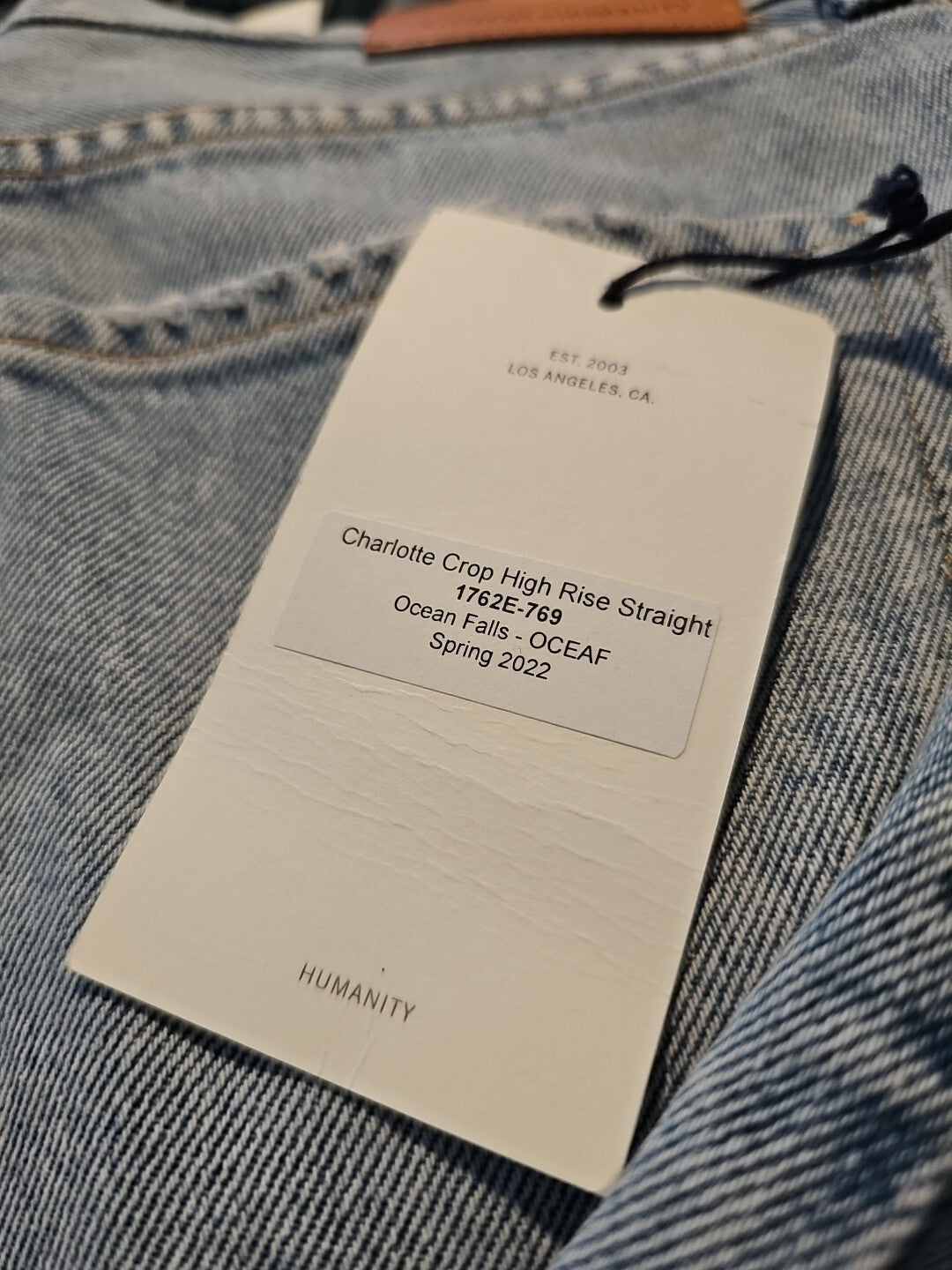 Citizens of Humanity Charlotte Jeans High Rise Straight Aspen Distress Sz 27 43