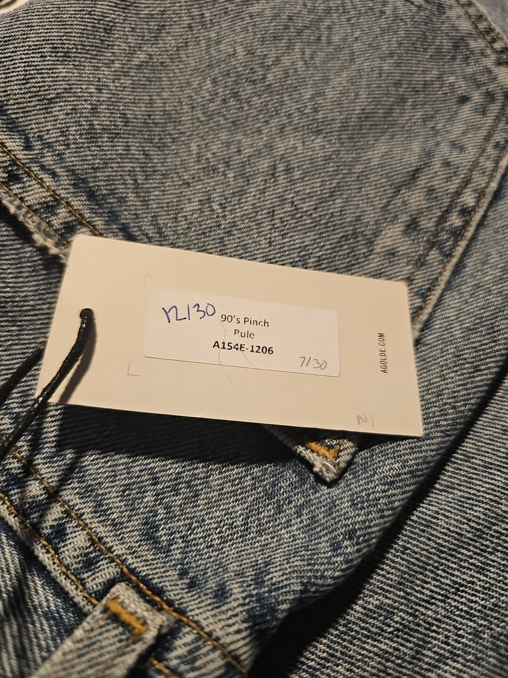 NWT AGOLDE Pinch Waist 90s High Rise Straight Jean Rule Size 27 A154E-12063