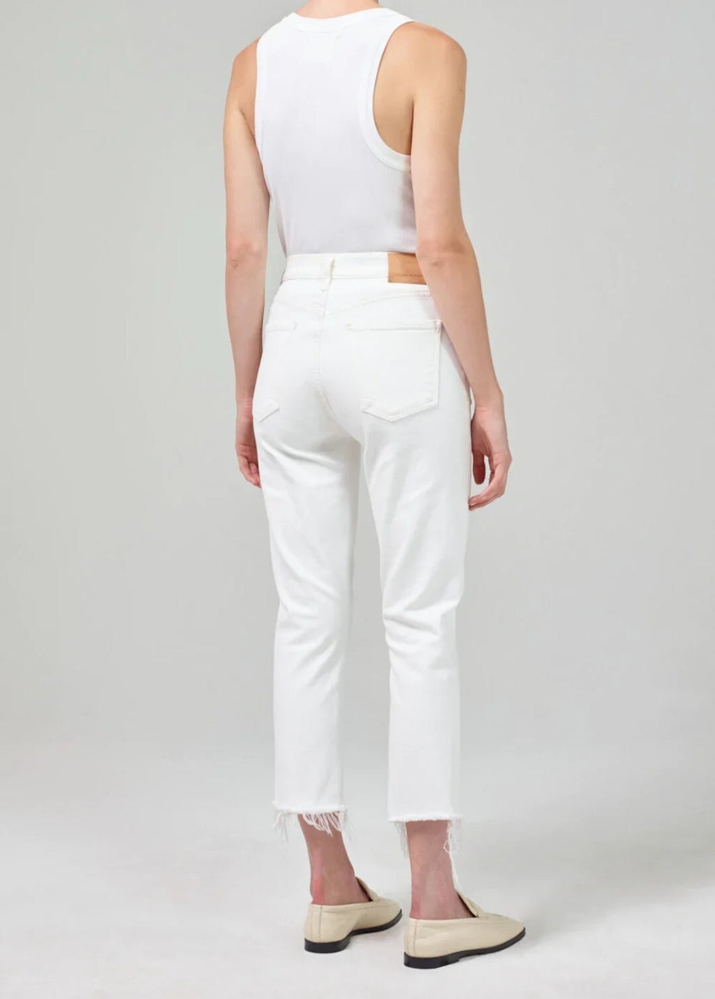 Citizens of Humanity Charlotte Jeans High Rise Straight Aspen Distress Sz 27 41