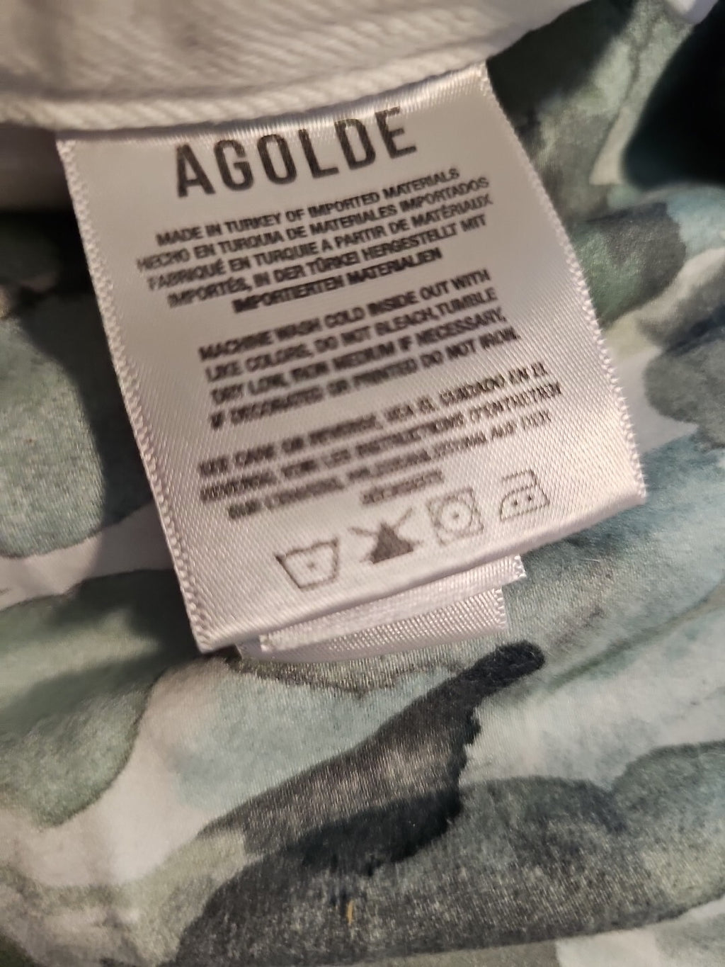 NEW AGOLDE CHARLI Oversized Denim Jacket JEAN WHITE IVORY BUTTON SIZE Sm Small4