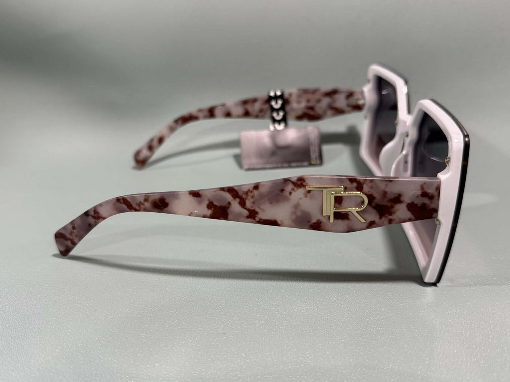 New Original TRUE RELIGION Square Sunglasses Mirrored White TR TR57233 NWT 90's2