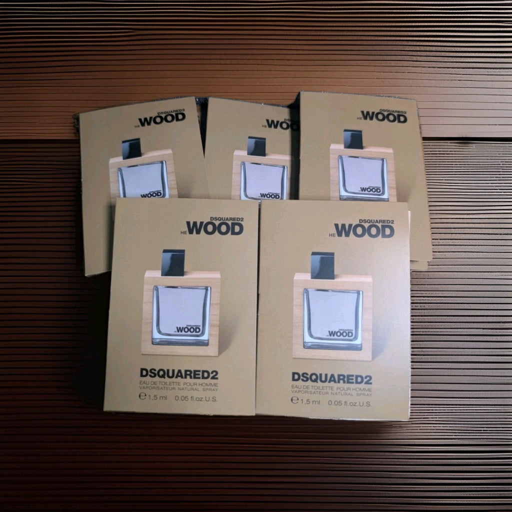 Dsquared2 He Wood Eau de Toilette Cologne 1.5ml Sample. Pack Of 50
