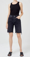 AGOLDE Ira Short Mid Rise Loose Short Denim In Pulse (Black) Size 27 NWT Sz 40