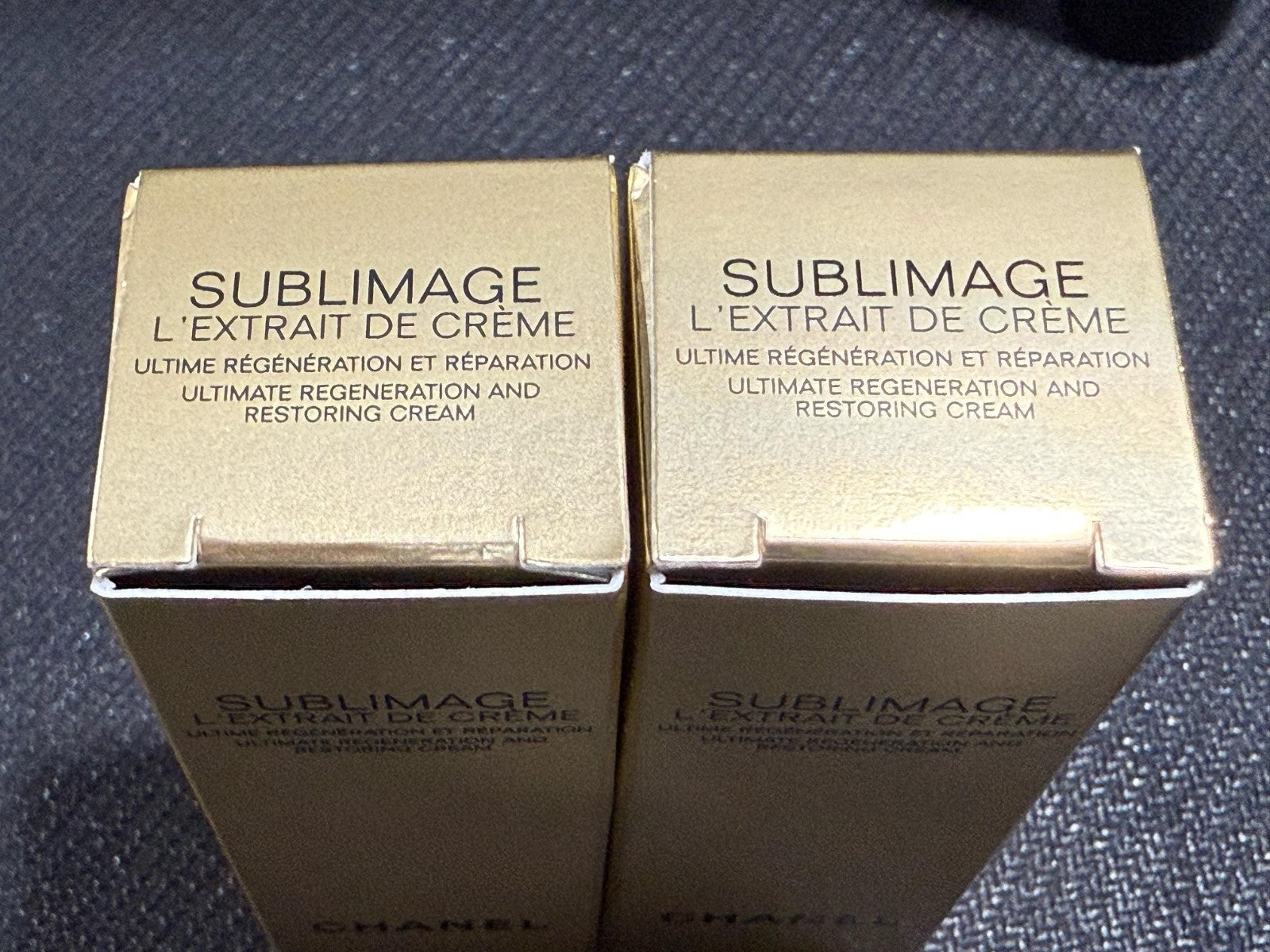 2 x Chanel Sublimage L'EXTRAIT DE CREME Ultimate Repair Cream 5ml / 0.17oz each5