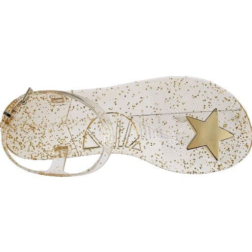 Katy Perry The Geli Gold Star Jelly Ankle Strap Sandals Thongs Women’s Size US 54