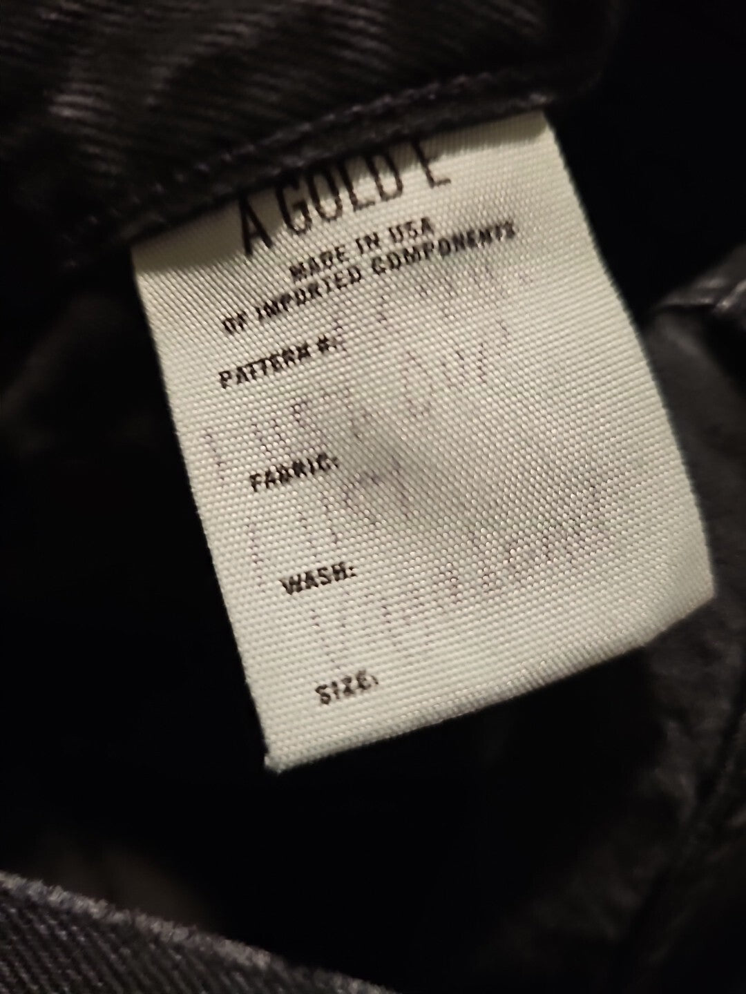 NWOT Agolde 90s Mid Rise Loose Fit Jeans in Vagabond Washed Black Size 27 90's4