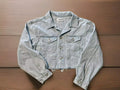 NEW AGOLDE CHARLI Oversized Denim Cropped Jacket BUTTON SIZE Sm Small0