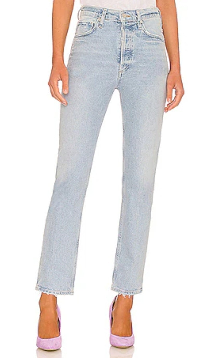 NWT CITIZENS OF HUMANITY Sabine High Rise Straight Leg Jeans Denim sz 27 GOOP0