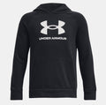 Under Armour UA Rival Fleece Big Logo Hoodie Black Boys Size Large NWT0
