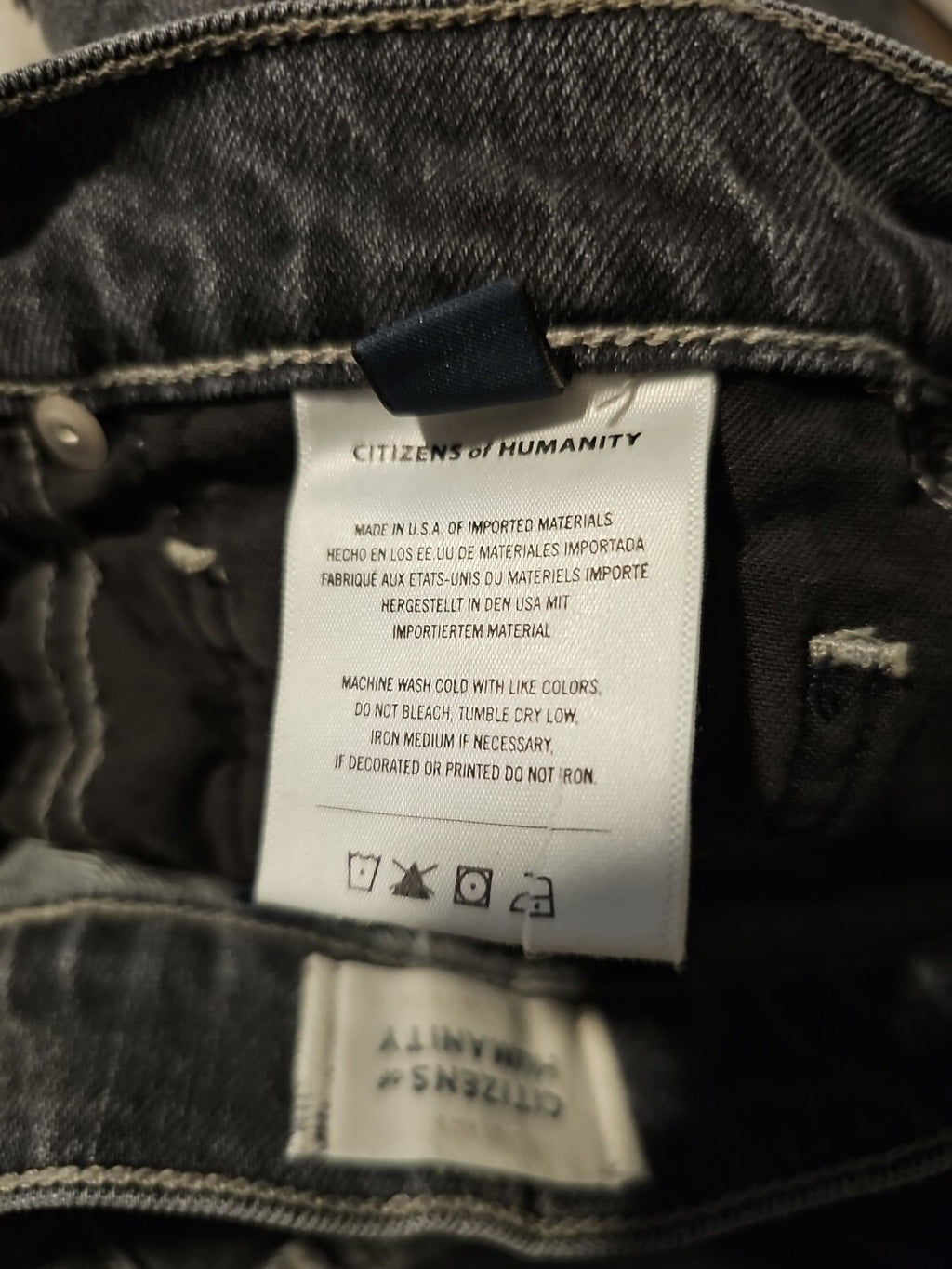 Citizens of Humanity Jolene High Rise Vintage Slim Graphite Sz 24 $218 Black5