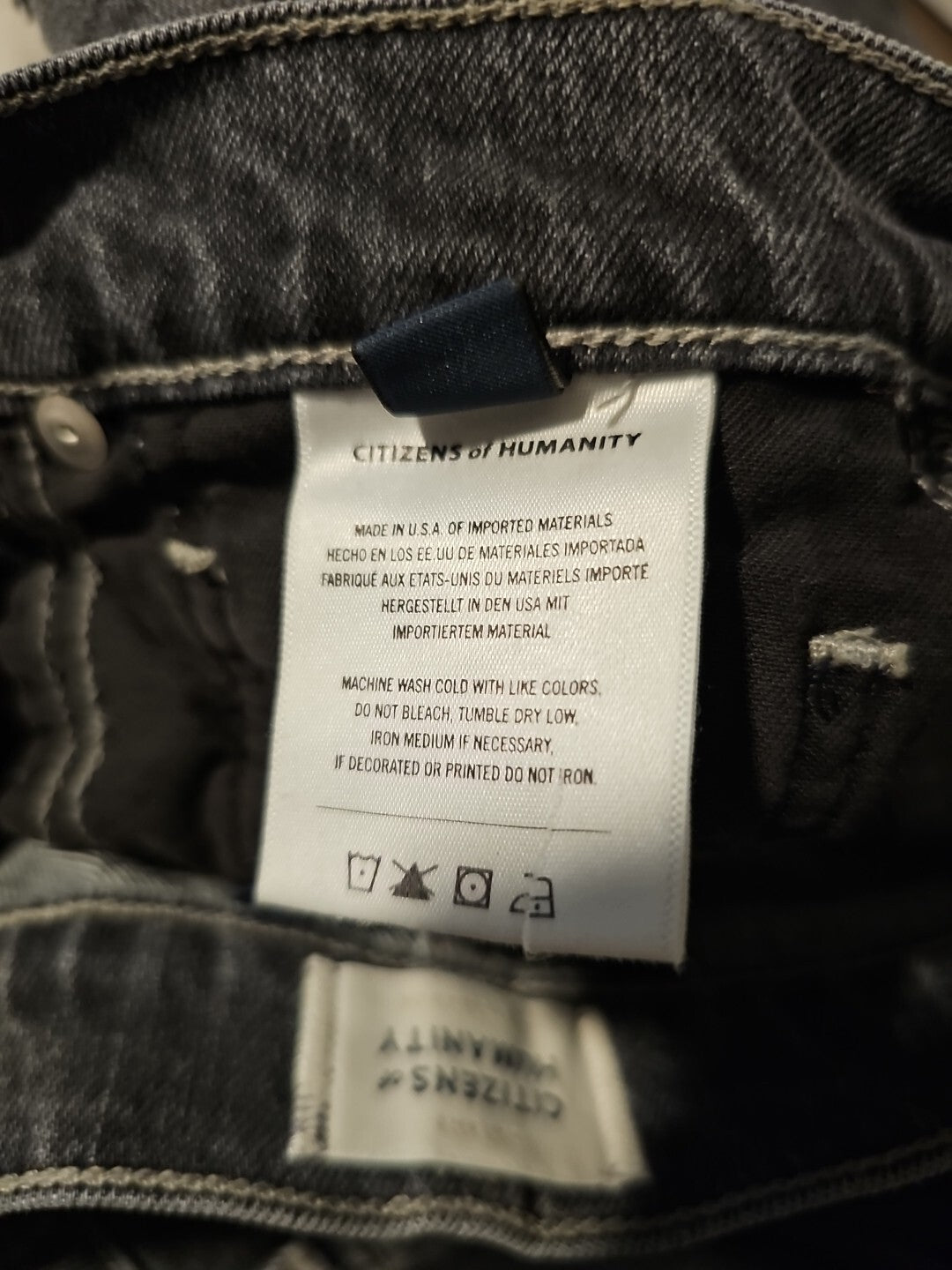 Citizens of Humanity Jolene High Rise Vintage Slim Graphite Sz 24 $218 Black5